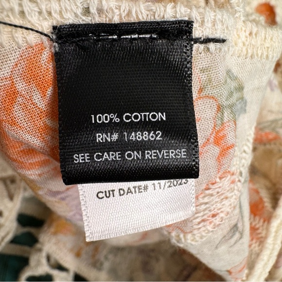 Torrid Crochet Lace Inset Kimono 100% Cotton Size 1X/2X NWT - Picture 12 of 12